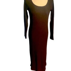 Old Navy black ribbed dress - size m- nwt